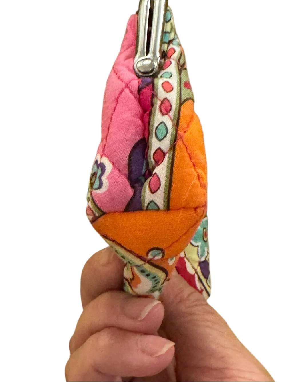 Vera Bradley Kisslock Coin Pouch in Pink Swirls Pattern RETIRED
